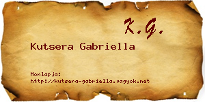 Kutsera Gabriella névjegykártya