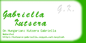 gabriella kutsera business card